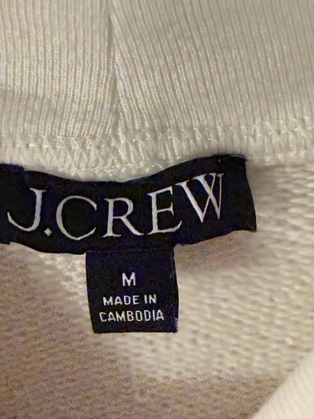 J. Crew Heritage Terry mockneck sweatshirt White and Black Striped - Picture 7 of 7